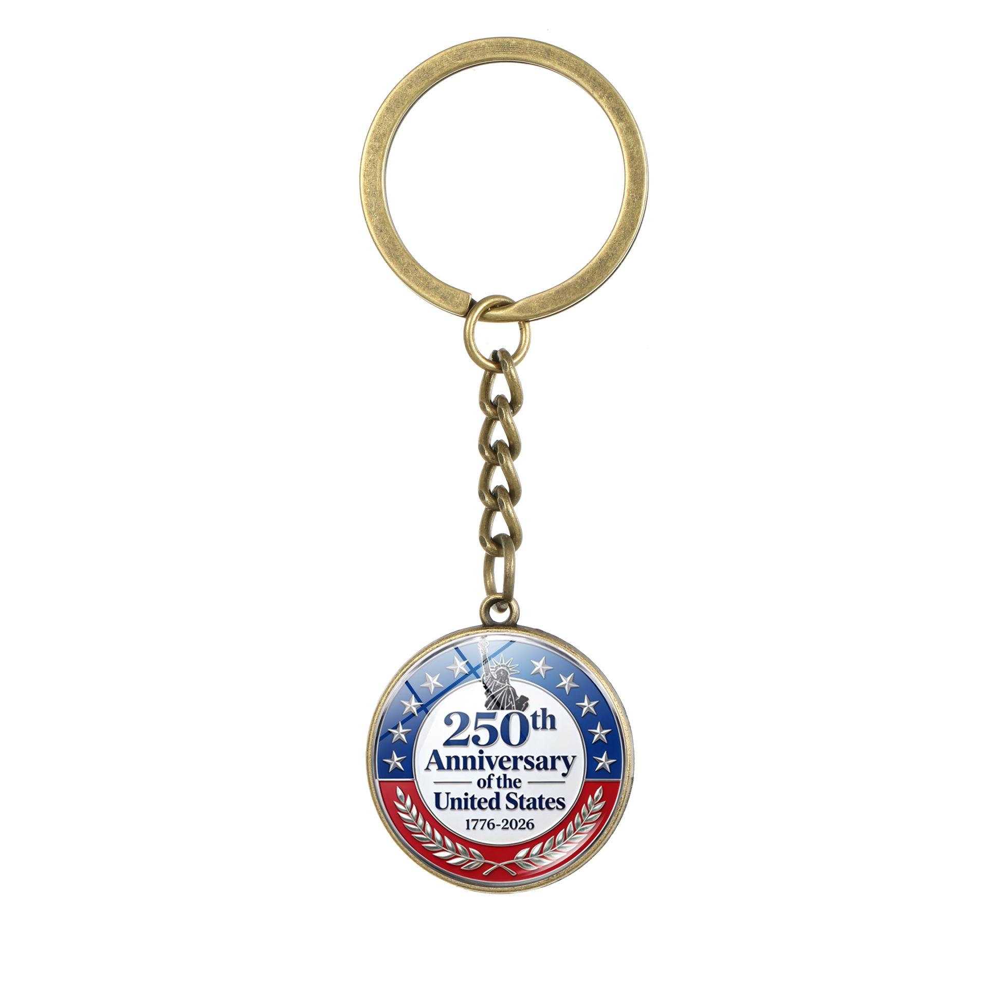 2026 USA 250th Anniversary Independence Day Commemorative Keychain