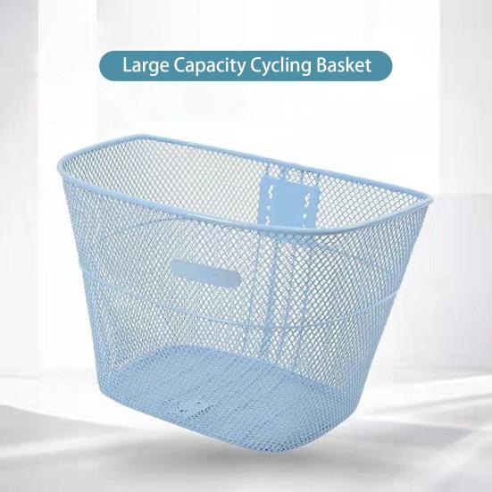 Bike Basket Thickened with Screw Sturdy Multifunctional Easy To Install Item Storage Metal Large Capacity Cycling Basket Student Bike Accessories