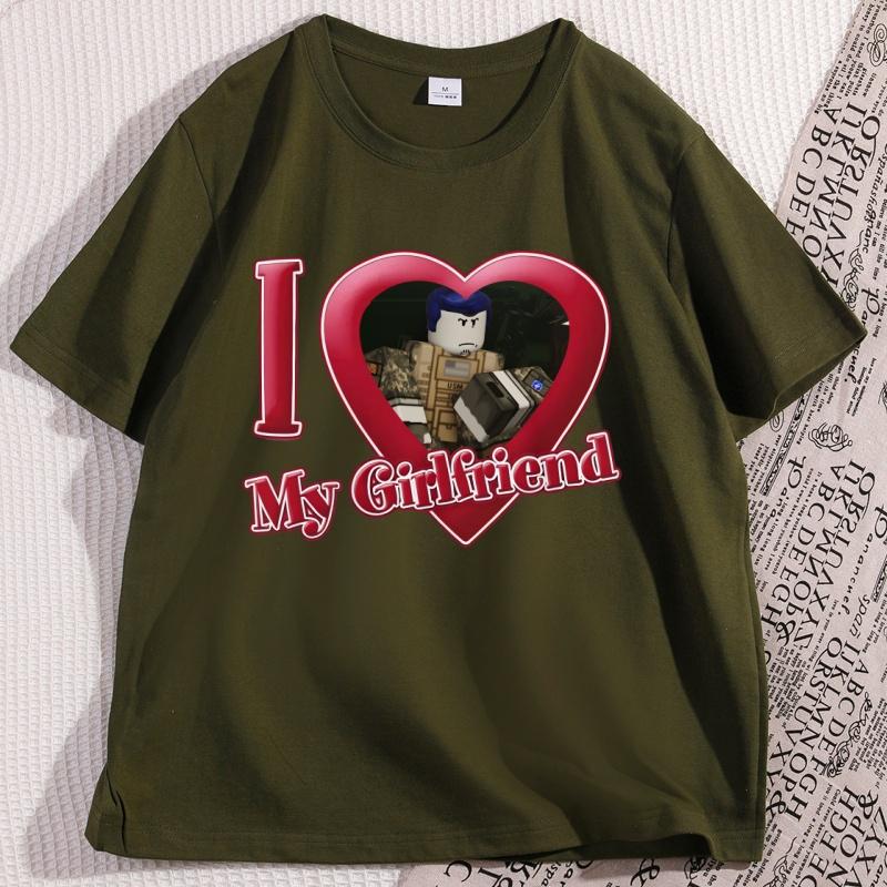 I Love My Girlfriend T Shirt Man Cotton High Quality Guest 666 Fan Forsaken Tshirt Causal Short Sleeve Gamer Tee Couple