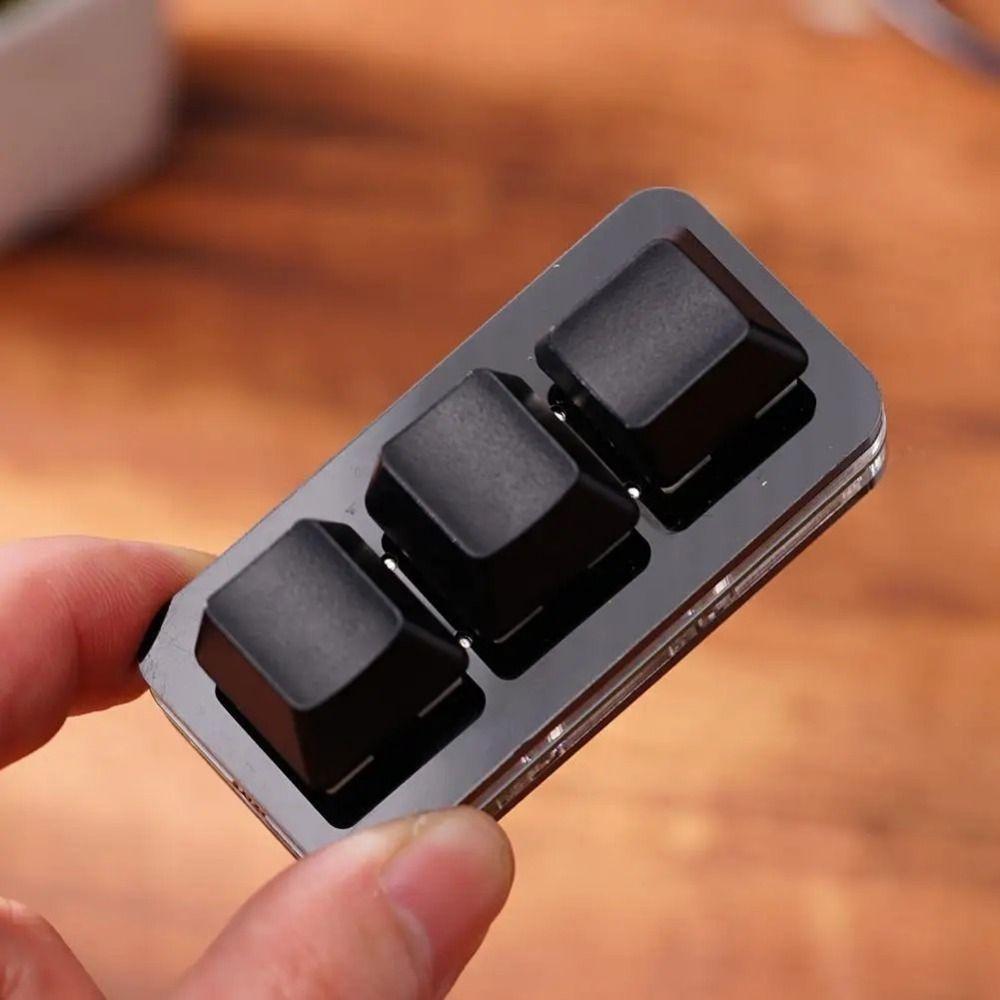 Mini Custom Mini 3 Key Keypad Hot Swap 3 Keys Mini Keypad Copy Paste Cut Keypad  PC