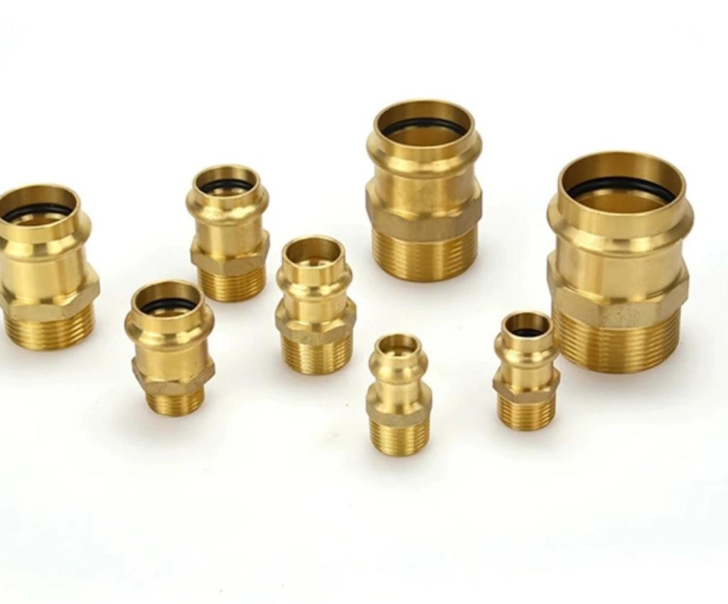 15-54mm Clamp External Thread Brass Double Clamp External Thread Direct V-shaped Clamp External Thread Plumbing Joint