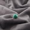 Malachit Ring, 925 Sterlingsilber Ring Schmuck. Handgefertigter Zarter Ring Edelstein Designer Schmuck Geschenk für Frauen