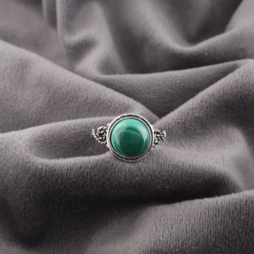 Malachite Ring, 925 Sterling Silver Ring Jewelry. Handmade Dainty Ring Gemstone Designer Jewelry Gift For Women