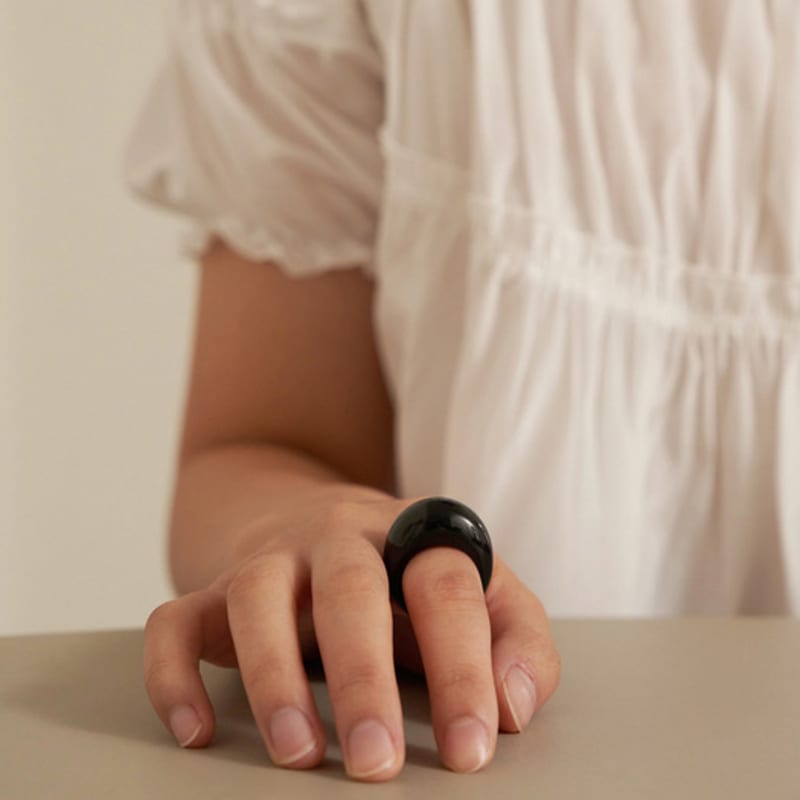 geegee onyx donut ring