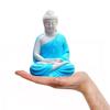 Polymarble Statue Lord Figurine/Idol (Blue Earthenware Dhyan Buddha)