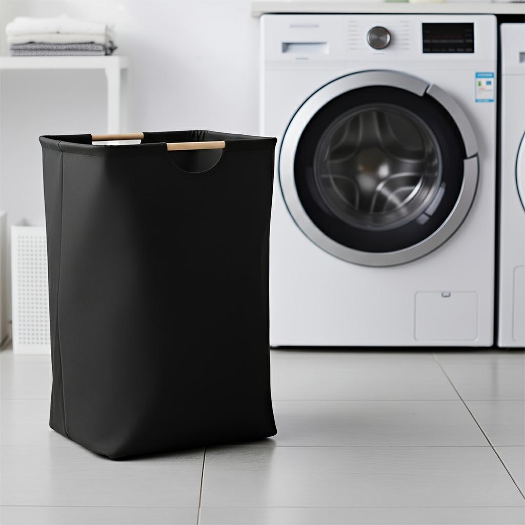 Foldable Laundry Basket,Extra Large Storage Hamper with Wooden Handles,Collapsible Organizer for Bathroom Bedroom Laundry Hamper