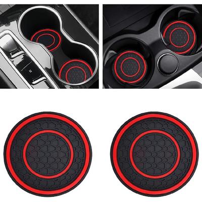 2 posavasos para portavasos de coche, 2,75 pulgadas, antideslizantes, antipolvo, para consola, posavasos con aislamiento automático, interior universal