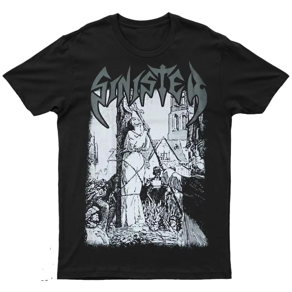 2025 New SINISTER - PERPETUAL DAMATION Printed Unisex Street Fashion Trend Short Sleeve Pure Cotton Round Neck