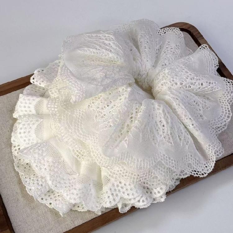 Elaborate Lace Hair Tie for Women Hair Rings Lovely Multi Layer Lace Scrunchies Oversized Hair Rope Hair Tie