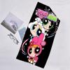 1pc Powerpuff Beach Towel with Custom Name, Beach and Seaside Swimming Pool Equipment, Fashion Pattern, Rectangular, Travel Essential