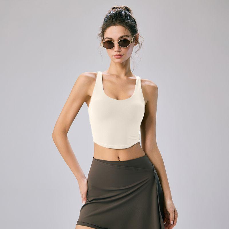 Mitaogirl Kendall Style Top Women's Sports Underwear Backless Yoga Workout Clothes Outer Wear Running Quick-Drying Vest
