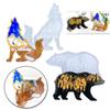 DIY śnieżna góra mikro element dekoracji krajobrazu niedźwiedź wilk Ornament silikonowe formy żywica kryształowa żywica epoksydowa rękodzieło odlewanie formy Handmade Home