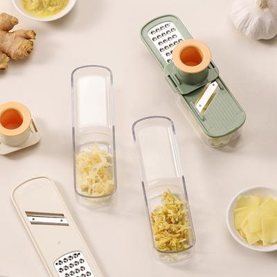 3 in 1 Ingwerreibe Professioneller Präzisionsschnitt Knoblauchreibe Kunststoff Rutschfest Ingwer-Zerkleinerungsmaschine Lebensmittelzubereitung