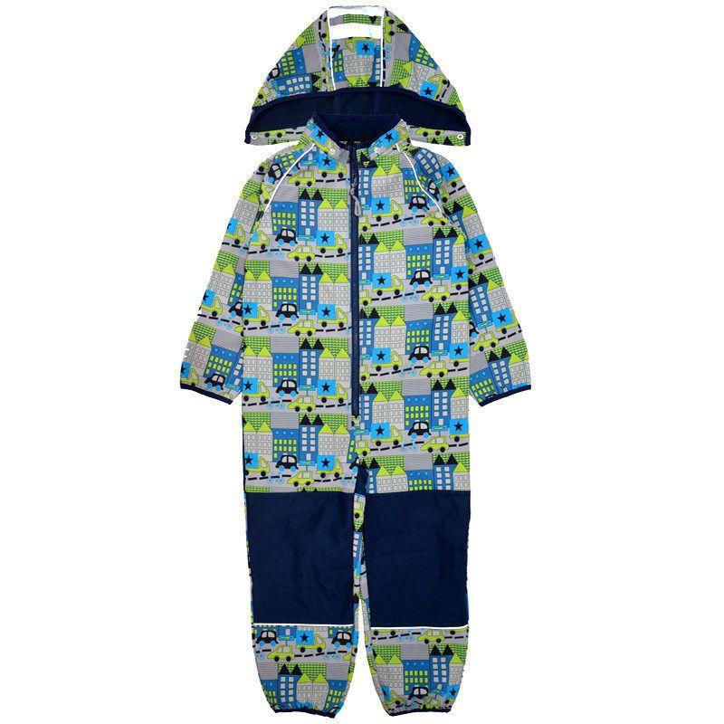 Soft Shell Boys Girls Windproof Waterproof Skiing Jumpsuit