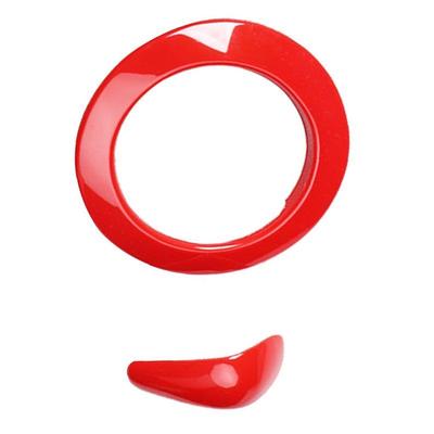 2PCS Gear Shift Knob Cover Trim Shift Lever Decorative Cover Replacement Parts Accessories For Hyundai Veloster 2011-2017 Red