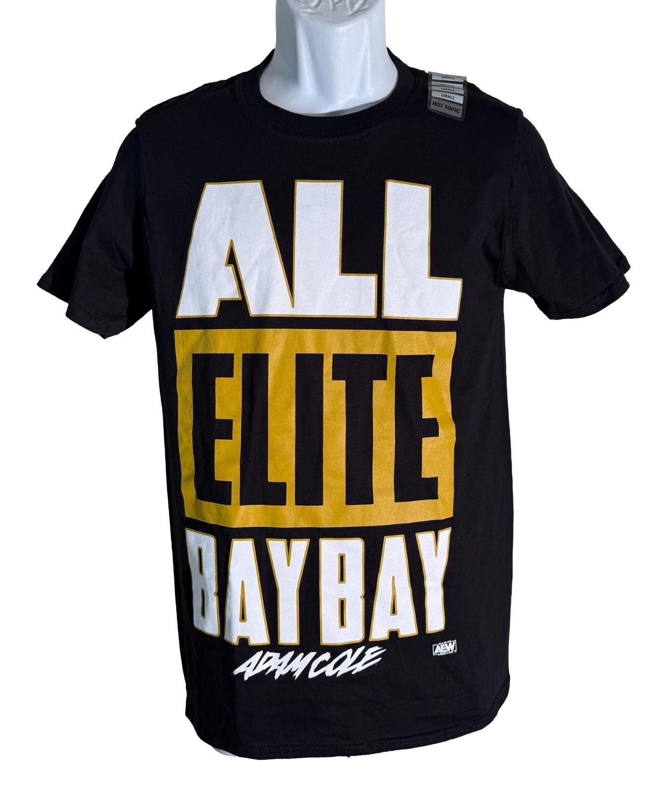 Hot Topic All Elite Wrestling Короткий рукав 100% Хлопок Футболка Мужские Футболки Топ Черный Маленький С бирками S