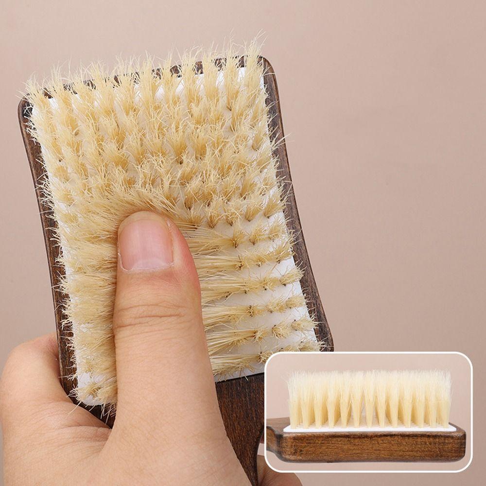 Ergonomic Long Handle Hair Brush Wood Bath Brush Scrubbing Brush Shower Back Scrub  Skin Cleanser