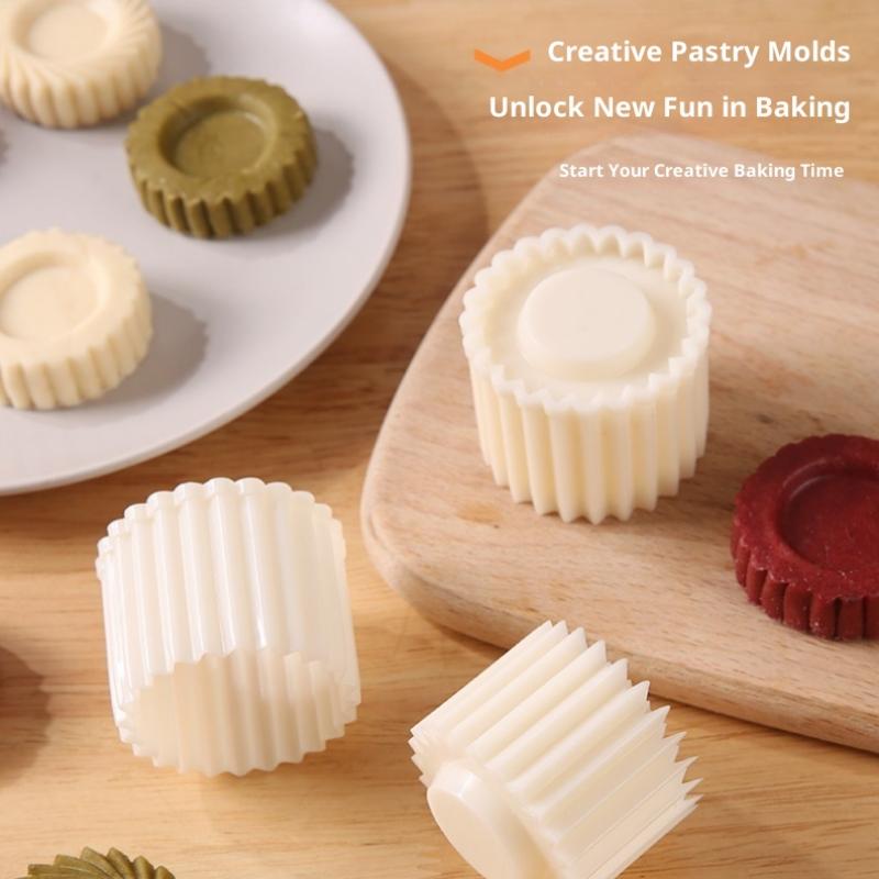 1Pc Detachable Mooncake Mold Stamp Hand Pressure Pastry Cake Decorating Tool DIY Baking Mold for Home Use