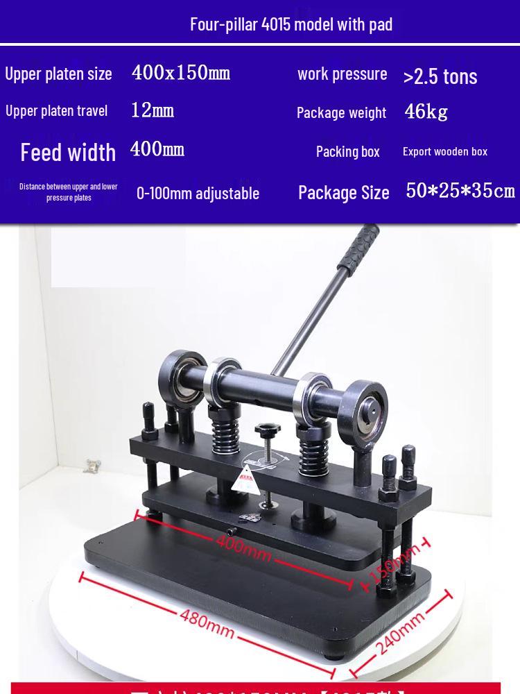 Compact Manual Die Cutter for Leather, Fabric, Paper, and Cardboard