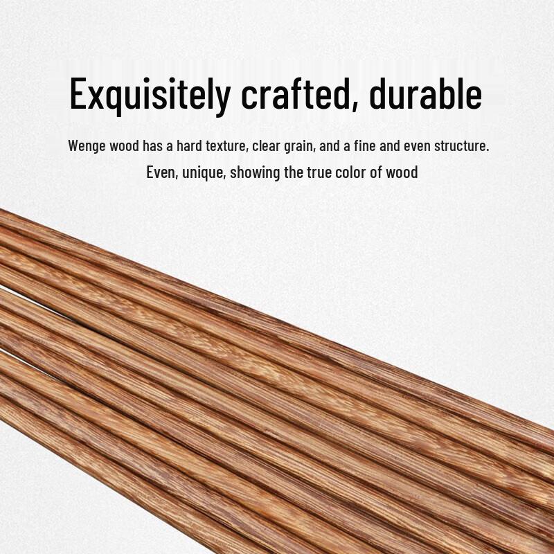 KOBACH Solid Wood Chopsticks Set, 10 Pairs