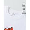 European Sizes Boys' Cotton T-shirt Yellow Dinosaur with Red Spikes , Ideal for Outdoor Activities, Soft Knitted Top, Comfortable And Breathable