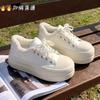 Fleece dicke Sohle großköpfige Brotchuhe 22 Herbst und Winter neu warm rundköpfige Boardchuhe hässlich und süß lässige Baumwollschuhe