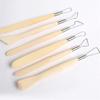 Grandink Set Of 6 Wood Loop And Scraper Tools,Crafts Wooden Carving Pottery Tools Double Heads Pottery Clay Tools For Ce