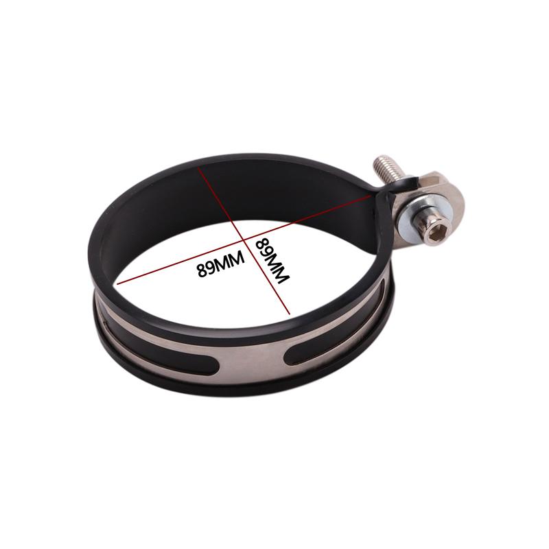 Motorcycle Exhaust Pipe Mounting Clamp Hanger Hang Strap Bracket Tip Carbon Fiber Bracket Fixed Ring Clamp Moto Parts