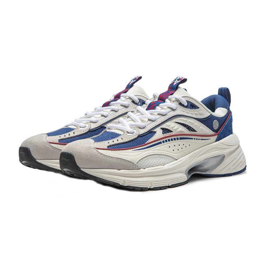 Li Ning Comet LITE Yi Star LITE Cushioning Slip Resistant Low Top Casual Shoes Men's White Blue AGCT503-2