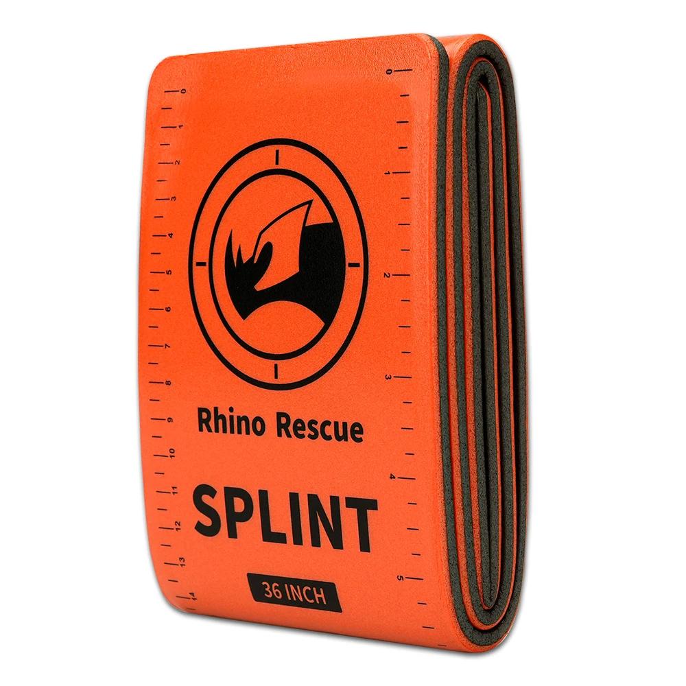 RHINO RESCUE Erste-Hilfe-Schiene 36" x 4,3" Grün-Grau, Knochen in Position halten Für Camping Wandern Befestigung Knochen Notfall-Kit