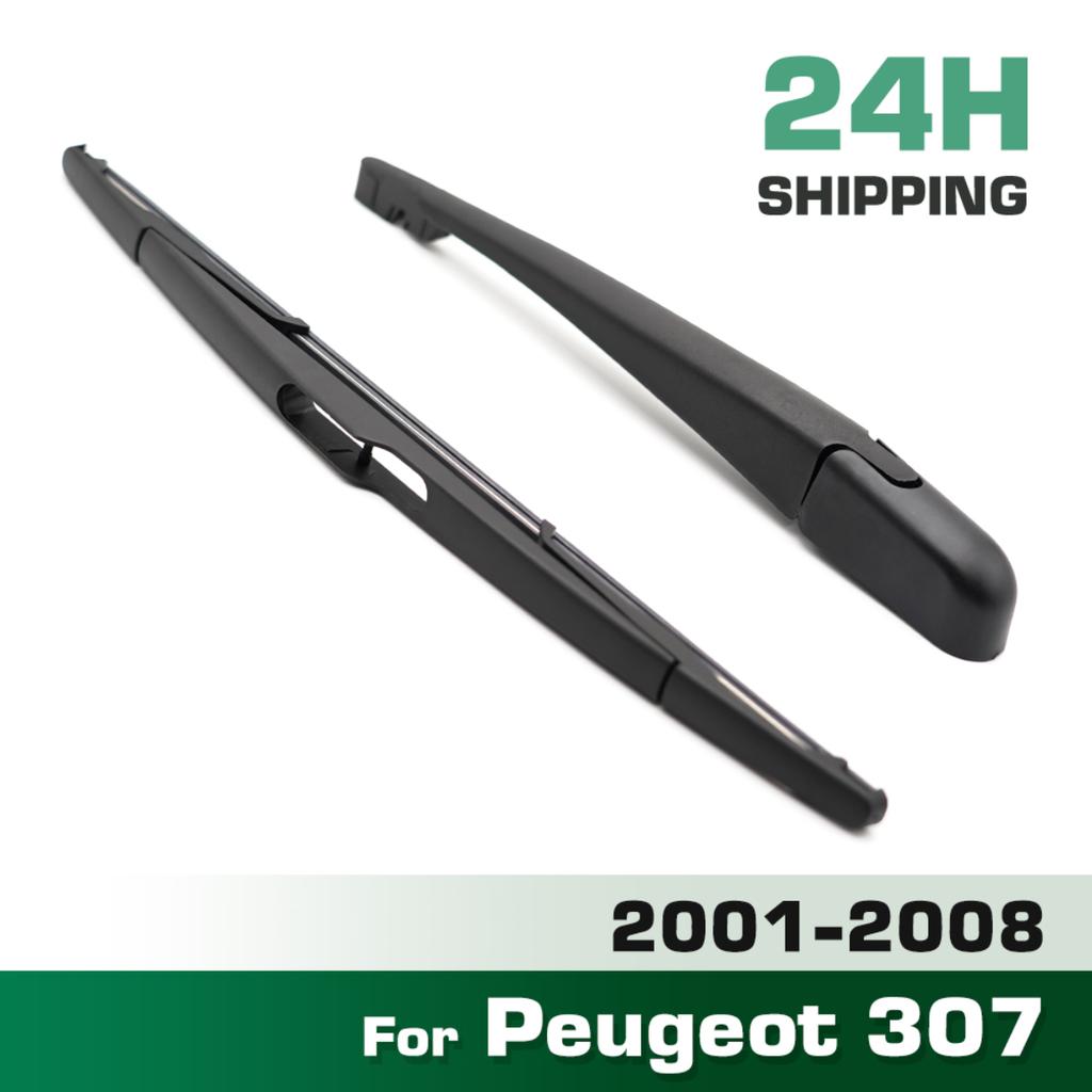 Wiper 14" Rear Wiper Blade & Arm Set Kit For Peugeot 307 2001 - 2008 Windshield Windscreen Tailgate Window Rain Brush