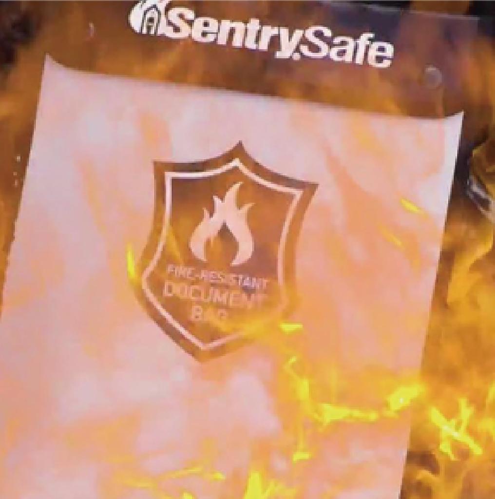 SENTRY Feuersicher für Zuhause und A4 Druckknopf und Reißverschluss Doppel FBWLZ0 Japanische Tasche, Sicher, Wasserabweisend, Größe, Verschluss, Schloss, [Offizielles Produkt]