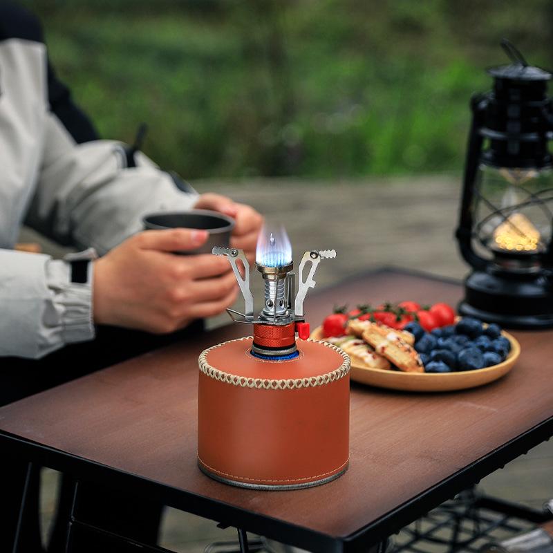 Portable Mini Camping Stove with Integrated Electronic Ignition