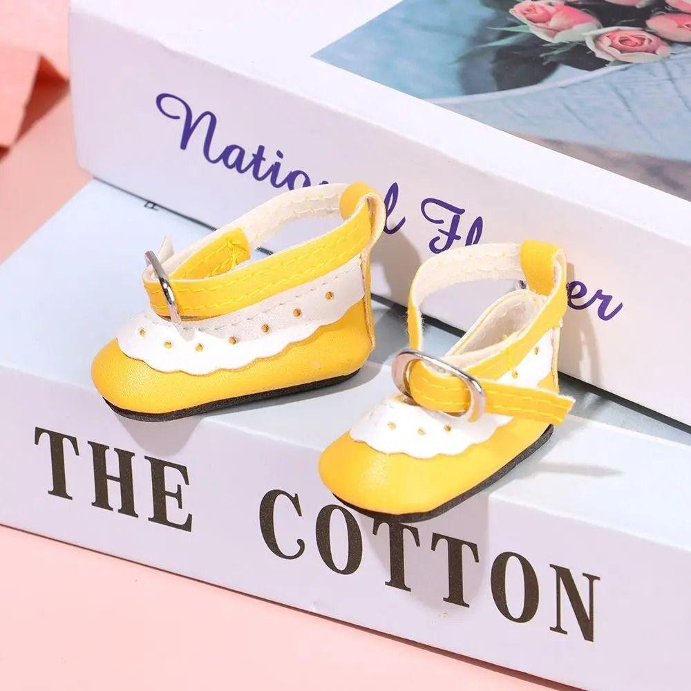 4.5cm Length 4.5cm Length Doll Shoes DIY 1/6 Scale Mini Sneakers Bright Leather Shoes  Girl Gift