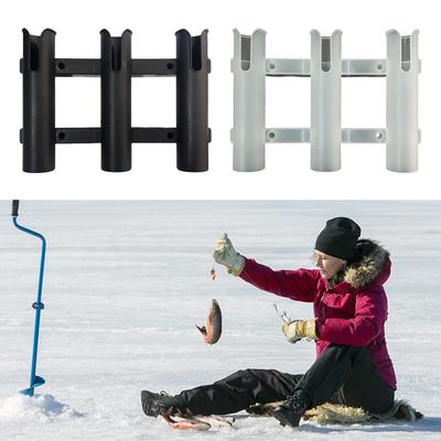3 Rods Tube Plastic Fishing Rod Racks Holder Fishing Tackle Tool Plastic Boat Fishing Rod Frame Bracket Easy To Use