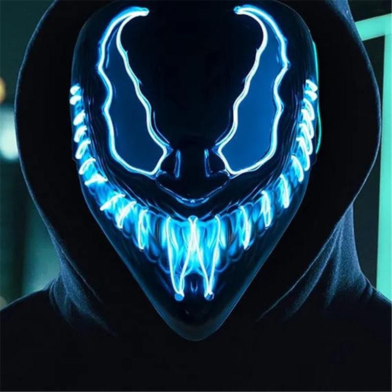 Led Mask For Halloween With 3 Lighting Modes | Scary Light
