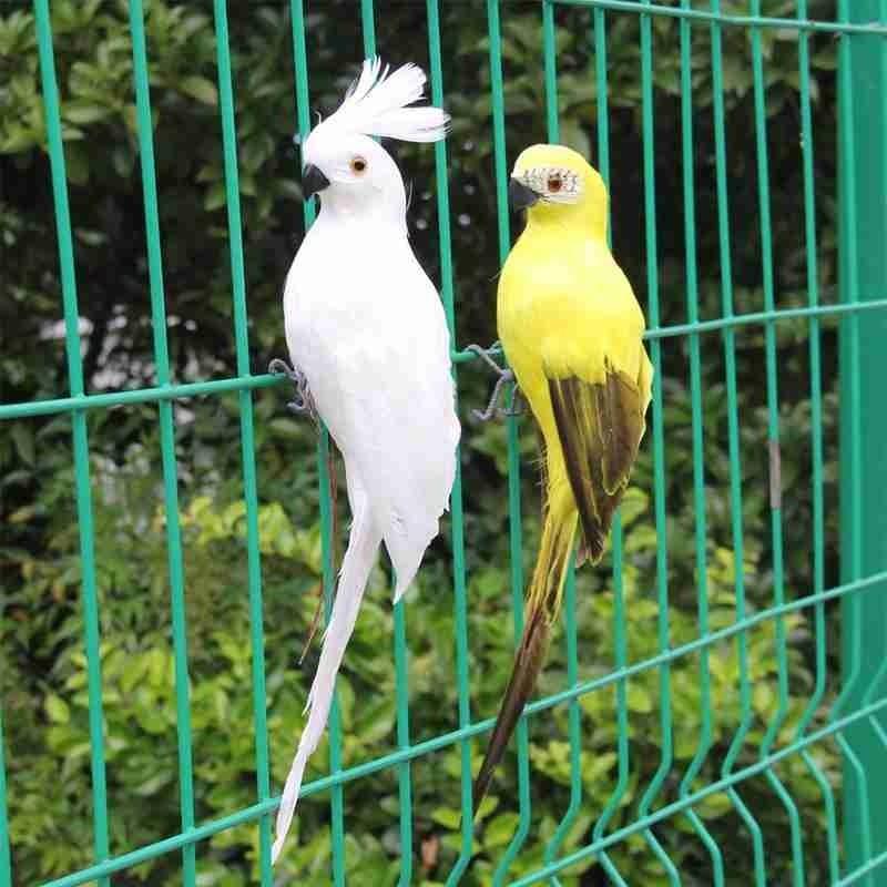 Simulation Parrot Garden Ornaments Creative Feather Lawn Figurine Ornament Animal Bird Outdoor Garden Party Prop Decoration Miniature