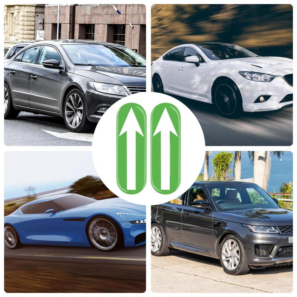 iBaste Direction Sign Stickers, Car Decals, 2 Glow In the Dark Decision Stickers -