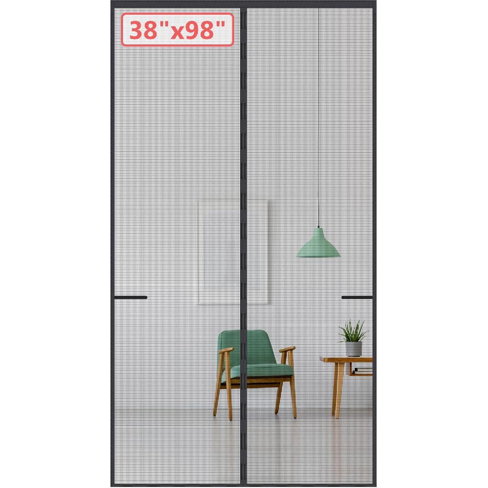 Upgraded Magnetic Screen Door for Tall Door to 38x98 with 42 Longer & Stronger Magnets,Retractable Screen Doors for Front Door,Heavy Duty Fiberglass