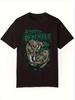 100% Cotton Graphic T-shirt with Rhino & "A Day To Remember" Print - Lightweight 180gsm Summer Casual Tee
