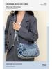 Women's Retro Washed Denim Multi-Pocket Crossbody and Backpack - Casual Niche Design