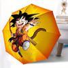 Dragon Ball Goku Saiyan Automatischer Faltregenschirm, 8 Rippen für Ganzjahresgebrauch, Tragbar für Reisen & Outdoor-Aktivitäten a0819081