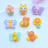10Pcs New Cute Mini Little Bee Resin Figurine Crafts Flatback Cabochon Ornament Jewelry Making Hairwear Accessories