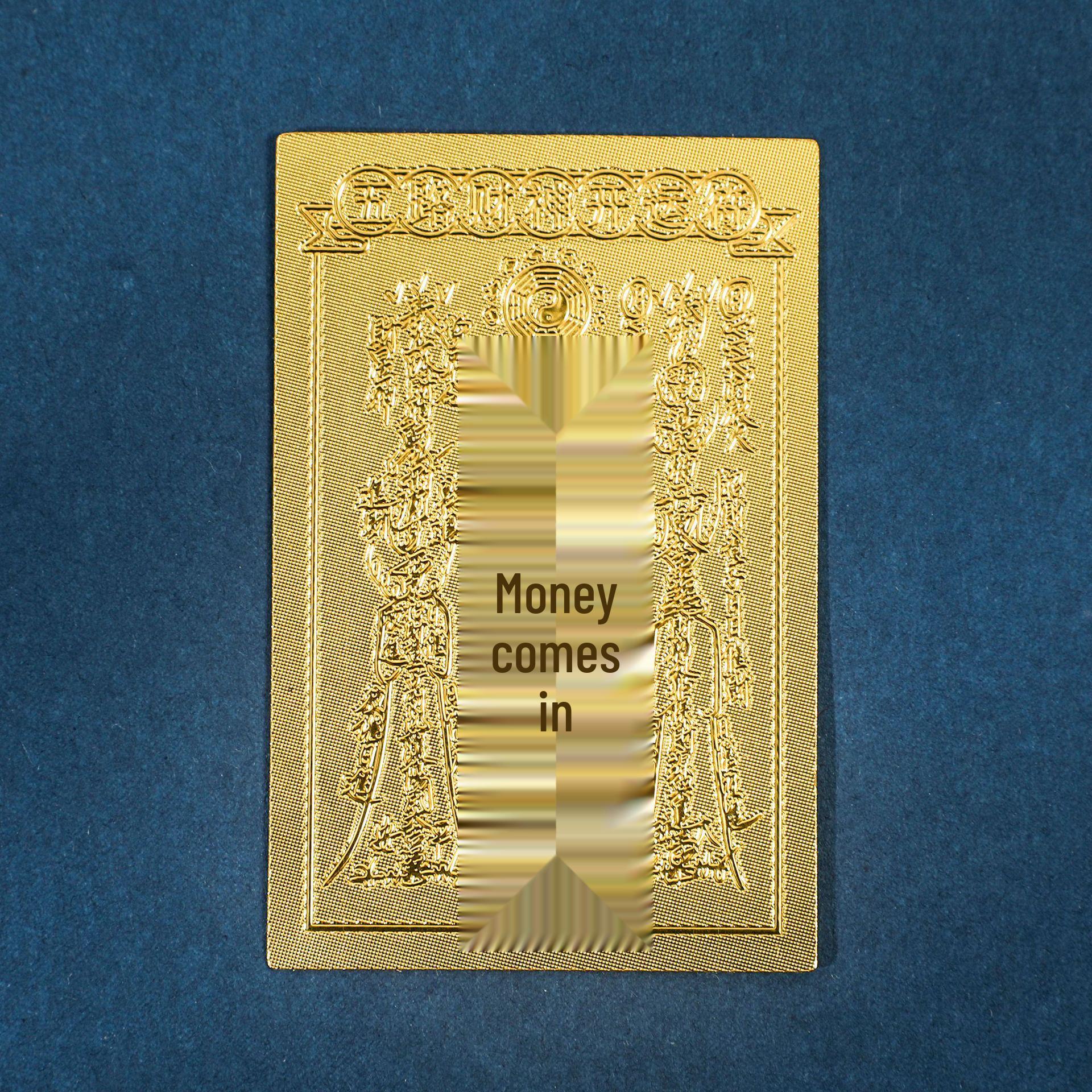 Gold Foil Wealth Attracting Phone Amulet - Prosperity and Good Fortune New Year Sticker Gift