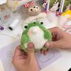 Little Frog That Can Spit Bubbles Handmade DIY Squeaking Plush Doll Pendant Keychain Material Bag for Girlfriend