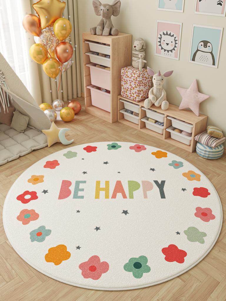 Cartoon Animal pattern children's room round rug Cartoon Style Living Room Decoration Carpet Color Round Rugs for Bedroom