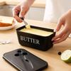 Butterdose mit Deckel - Luftdichter Lebensmittelaufbewahrungsbehälter für Butter, Aufstriche, Gewürze - Transparenter Deckel mit Sichtfenster, Platzsparender Küchenorganisator