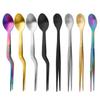 High Quality Multi-functional Sauce Spoon Portable 2in1 Design Food Tweezers Stainless Steel Picnic Utensil Kitchen Utensil
