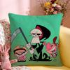 Cushion Cover Short Plush Throw Pillow Soft Washable Sofa Bed Office Cushion B-Billy & Mandy'S Adventure Anime