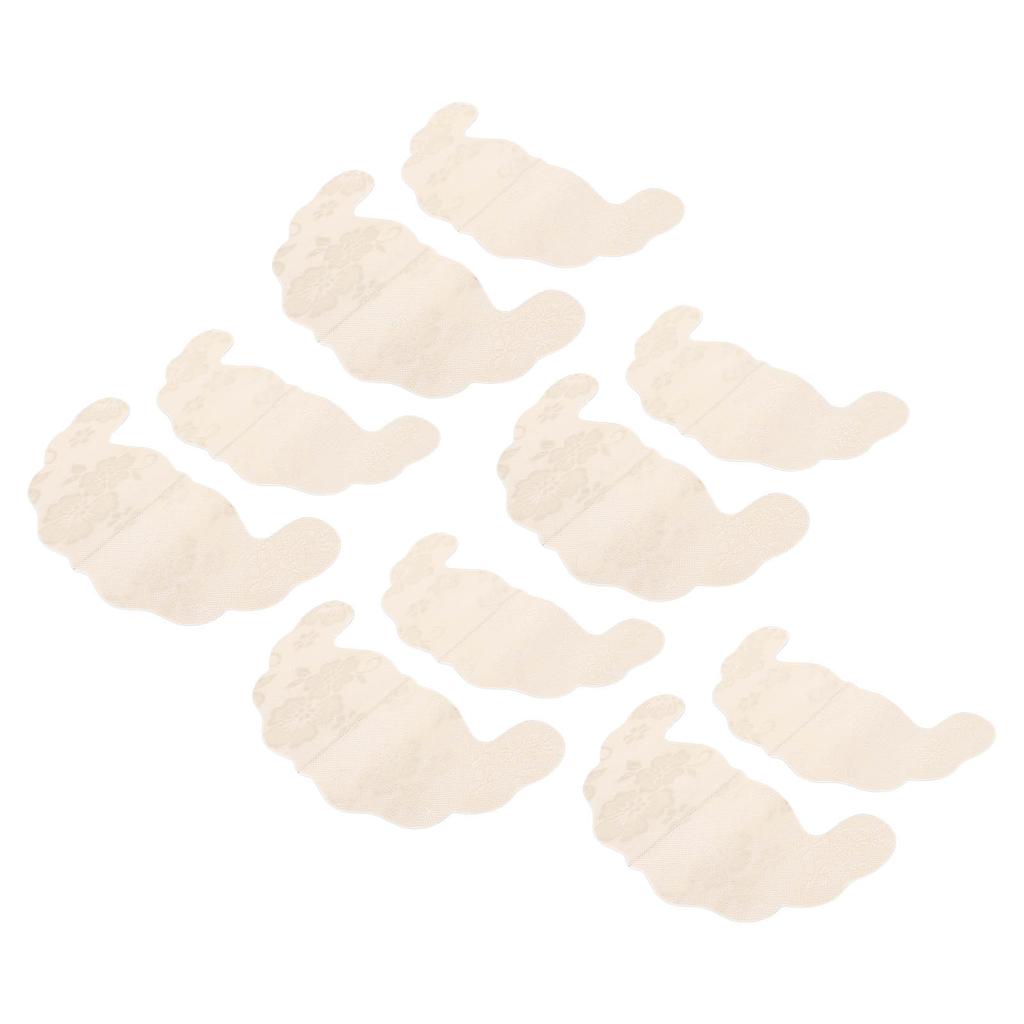 5 Pairs Disposable Lace Chest Stickers U Shaped Lifting Lace Strapless Chest Sticker Khaki B Cup